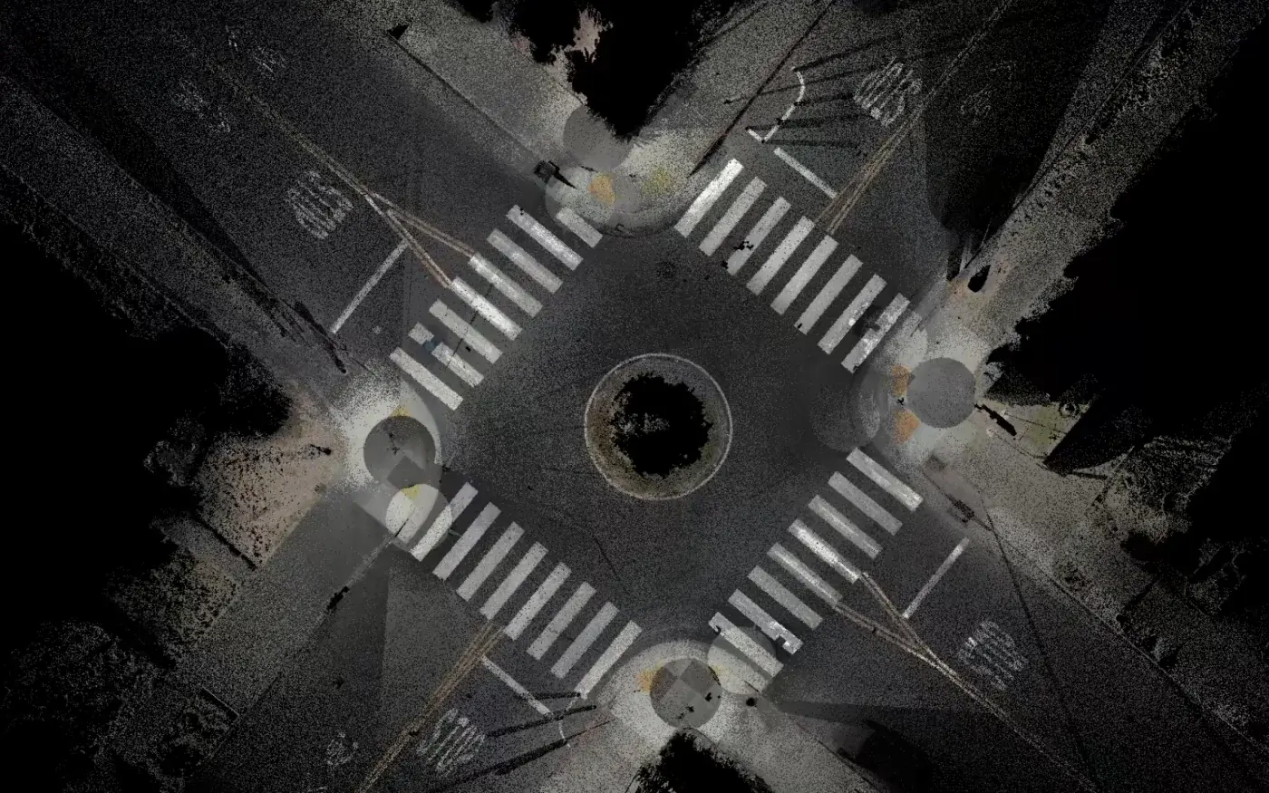 Same intersection plan view in true color